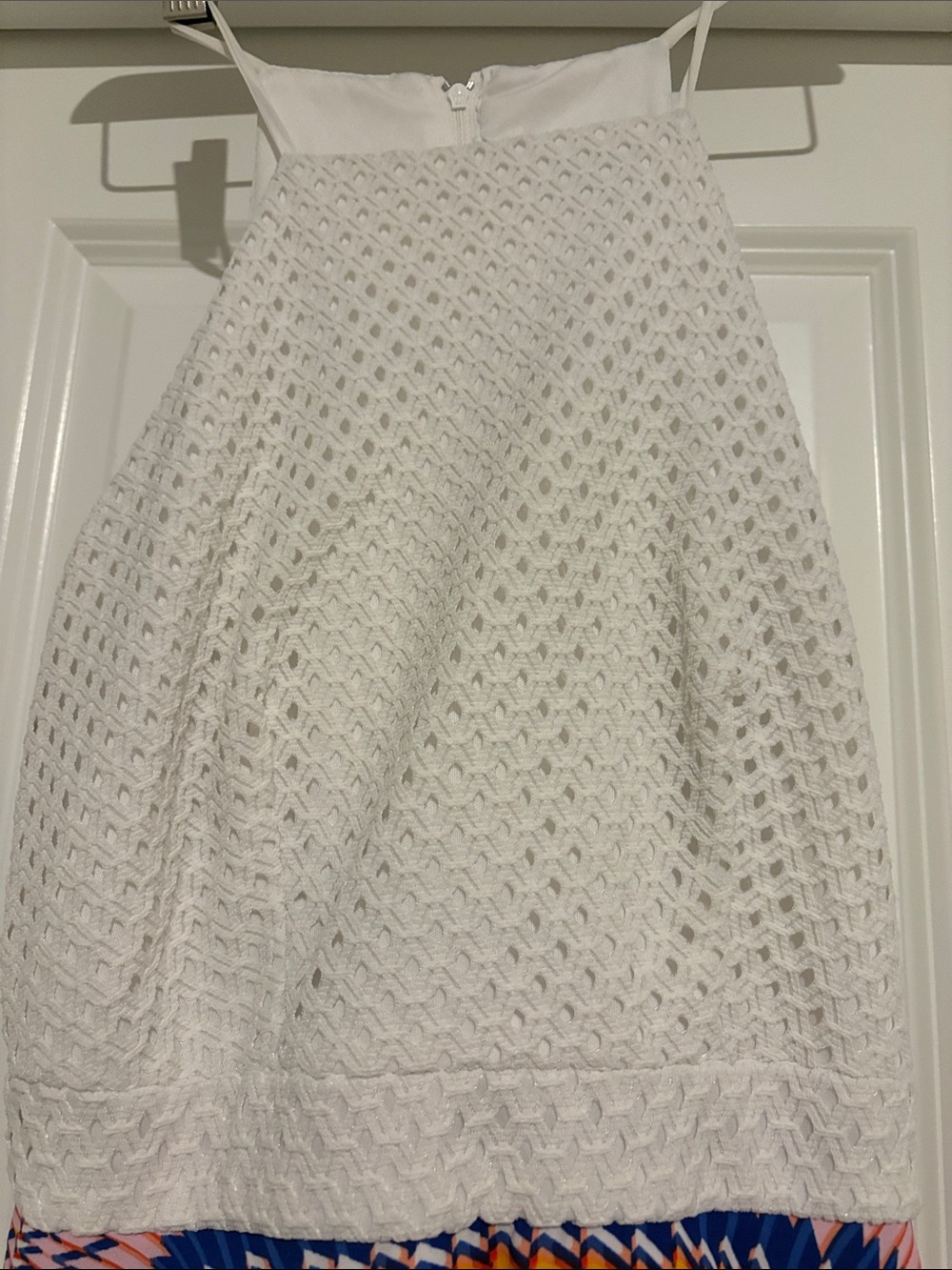 Bison Bisou Crochet Halter Dress with Multicolor Handkerchief Skirt - Picture 3 of 5